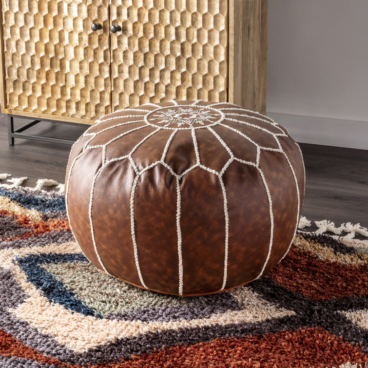 Dakota Fields Vegan Leather Pouf & Reviews Wayfair